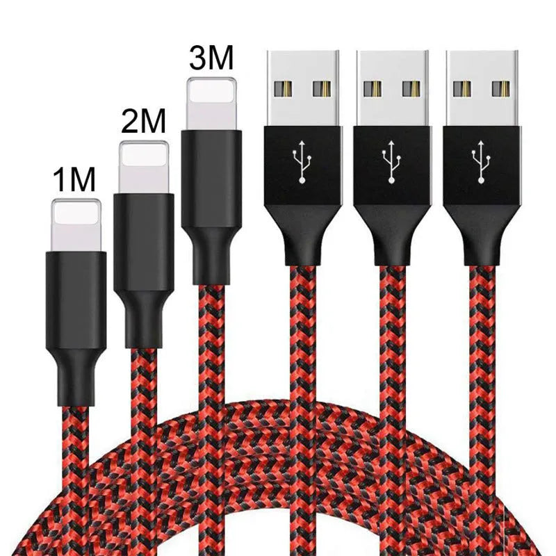 Braided fast-charging Micro USB data cable for Android phones in multiple colours and lengths.