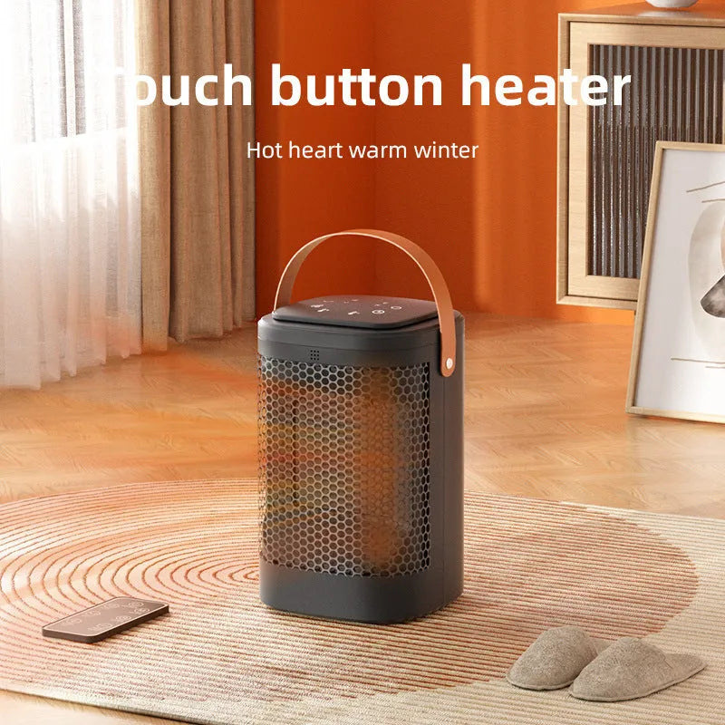 Hot and cold air heating radiator with remote control and touch screen interface, 157 x 253 mm electronic model