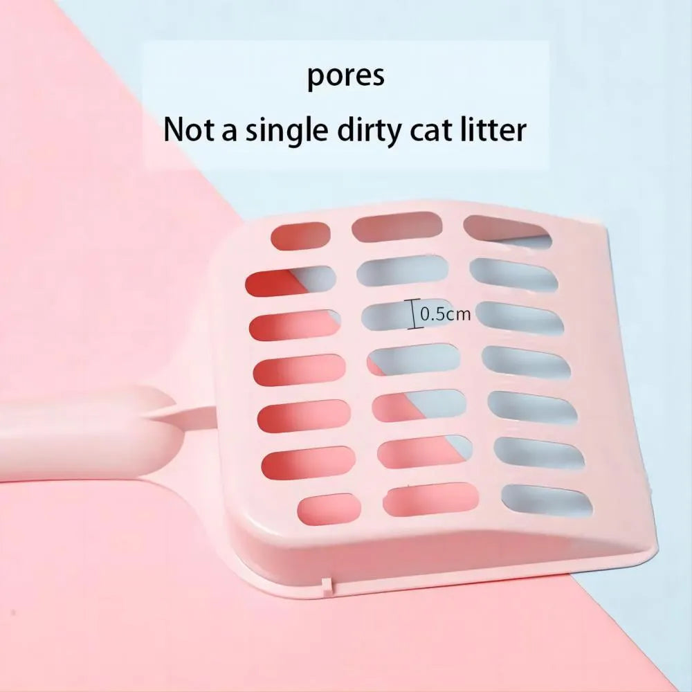 Blue plastic cat litter scoop with dimensions 20cm long, shown on a white background.