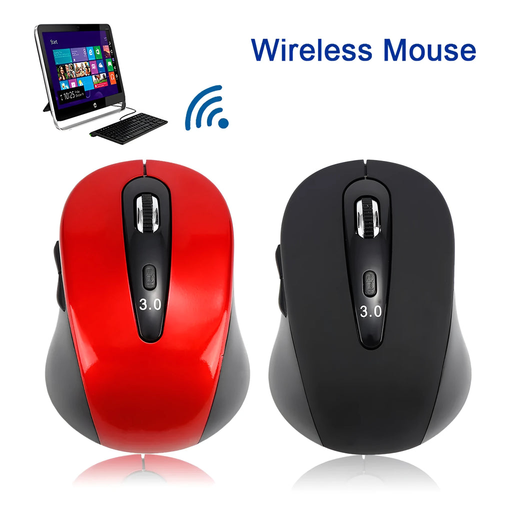 Wireless dual-mode mouse with Bluetooth 5.0 and 2.4GHz, 2400dpi, six keys, four-way wheel, 100x60x40mm, 60g