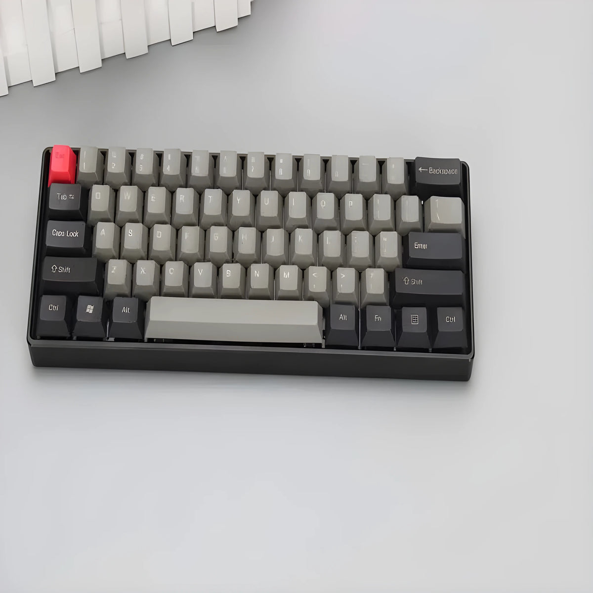 60% mechanical keyboard keycap set in black with wired PS/2 interface and five style options
