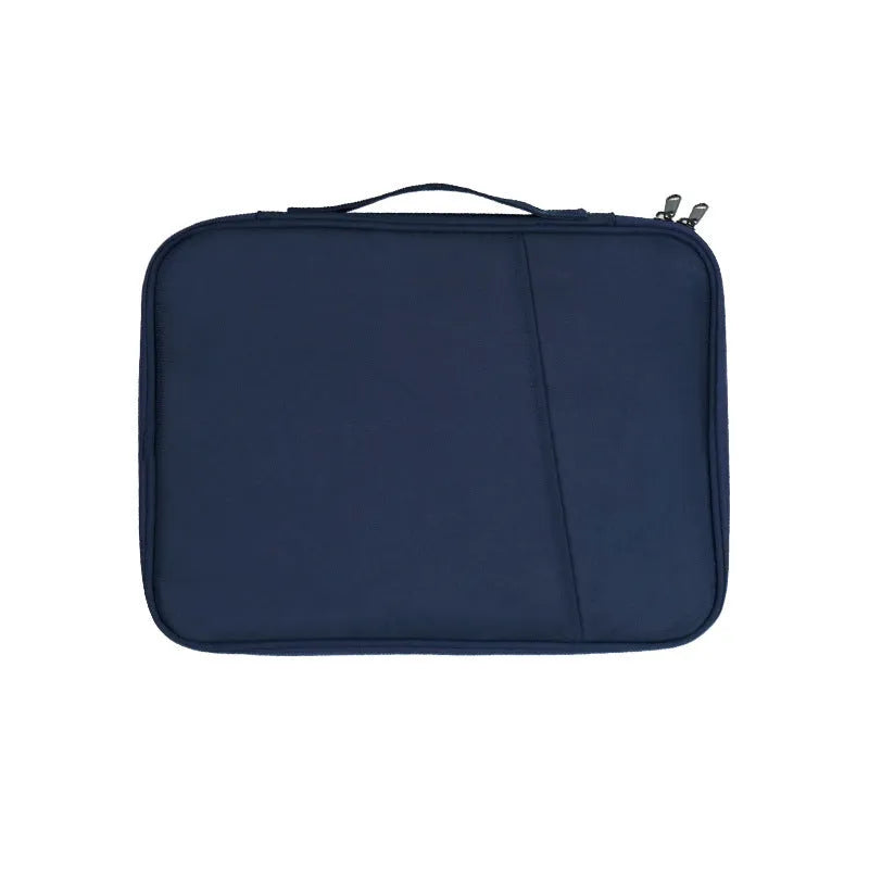 Nylon waterproof tablet bag liner storage bag in solid colour with chain detail