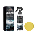 Car interior cleaner kit with 100ml PE bottle and small applicator sponge.