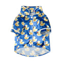 Blue polyester pet clothes for dogs and cats with casual style for autumn winter use