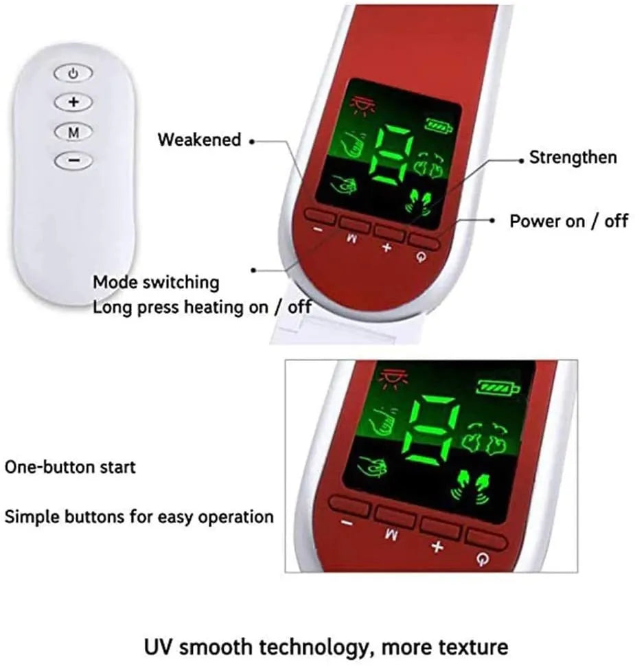 Infrared LED V-shape slimming face massager with TENS microcurrent in three colours