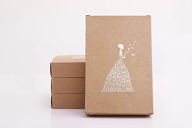 Loose leaf diary book with kraft paper pages, 8 x 12.5 cm, available in six cover colours and two sizes