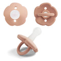Baby pacifier with lace nipple in edible silicone, 6.5x5x5cm, for 0-6 months, apricot colour