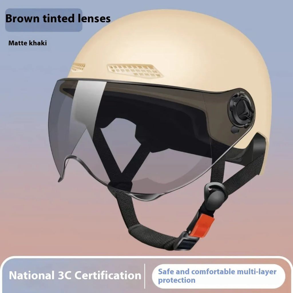 3C certified electric motorcycle helmet with sun protection visor in multiple colour options