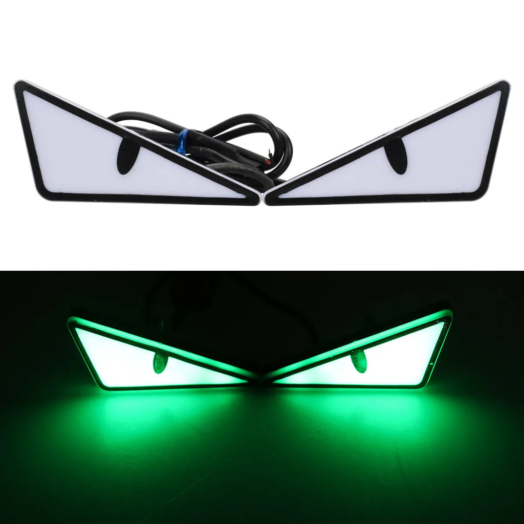 Triangle eyes motorcycle decorative light in semicircle shape plastic waterproof 12V set of two