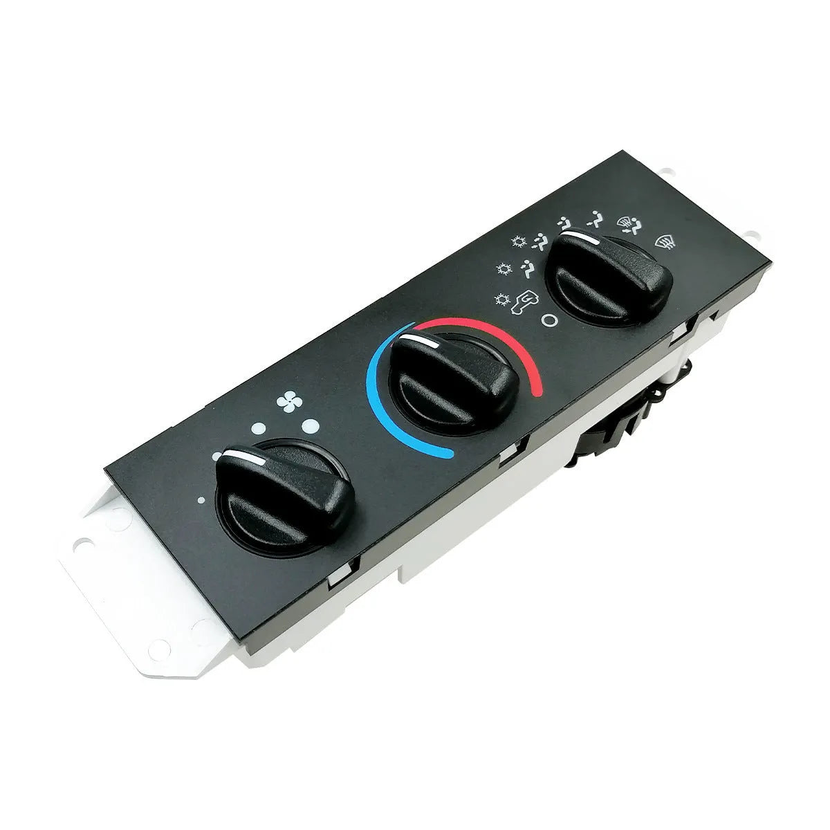 Black automotive air conditioning control panel for Jeep Wrangler 2005-2006 models part number 55056558AA