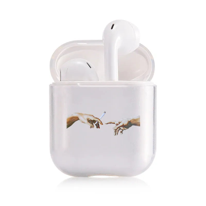 Transparent plastic protective cover for Apple AirPods and AirPods Pro charging cases