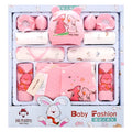 Newborn padded baby clothes multi-piece set in Thickened Radish Rabbit A Pink cotton fabric