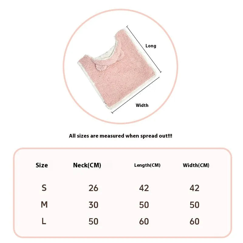 Polyester pet cloak bear design in pink for cats and dogs size S M L winter sleeping blanket
