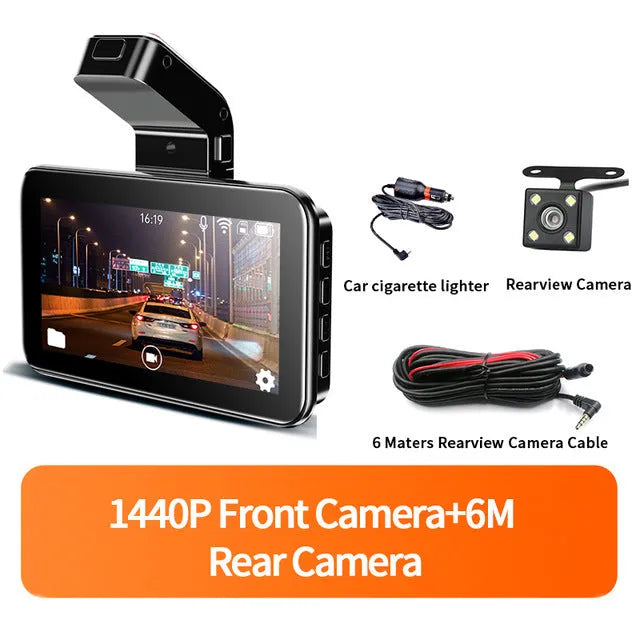 3-inch car DVR dash camera with dual lens front and back recording capability