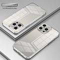 Electroplating iPhone case in gold or transparent TPU, back cover with drop-resistant fall protection