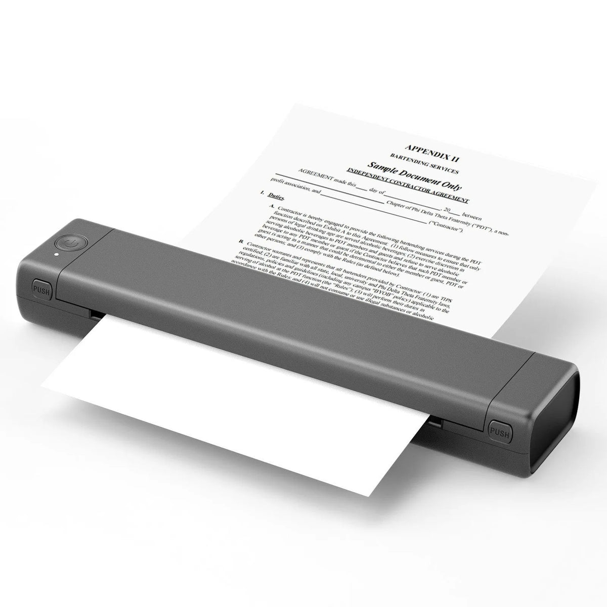 Phomemo M08F A4 portable thermal printer in compact design with multiple colour options