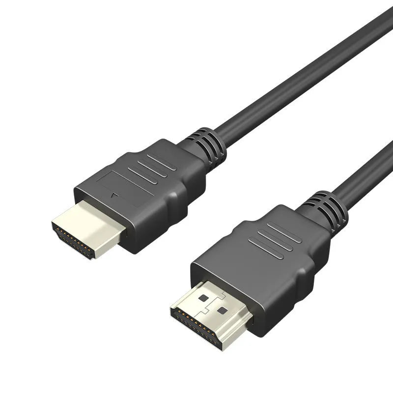 Black HDMI cable with nickel-plated connector for set-top box connections