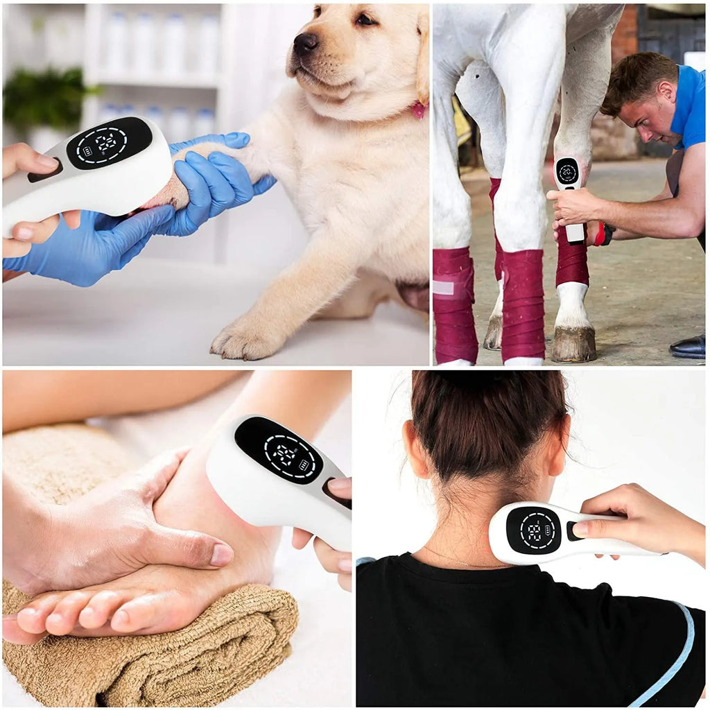 Simple Home Red Light Physiotherapy Instrument black and white battery USB infrared device with safety glasses and carrying case