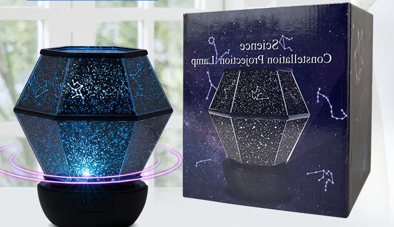 Children's rotating stars night light projecting dreamlike starlight with LED illumination