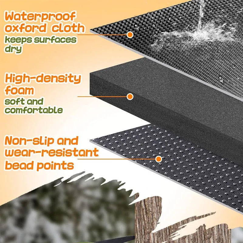 Camouflage heating cushion made of Oxford cloth, size 40x32x7cm, for outdoor stadium use on bleacher seats