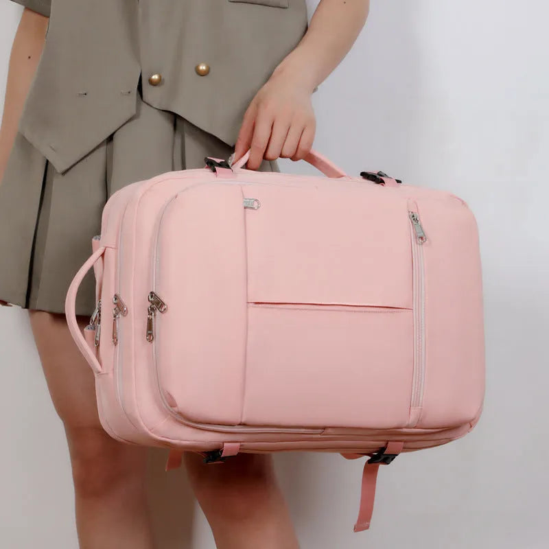 Large waterproof Oxford cloth backpack with multiple pockets for 15.6 inch laptops