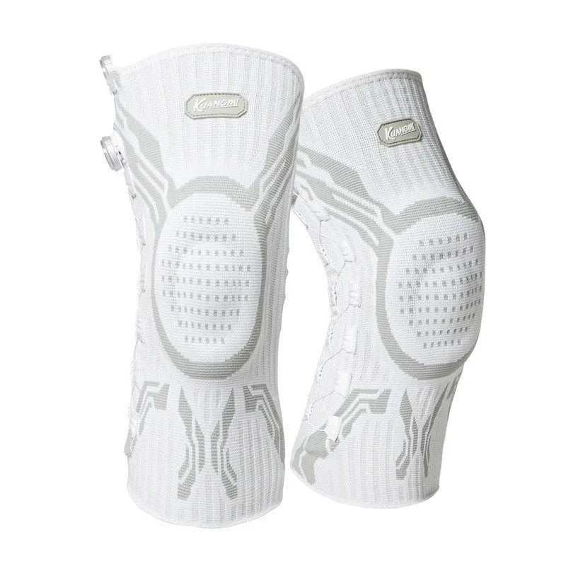 Grey white professional sports knee pads for basketball football badminton in M L XL sizes