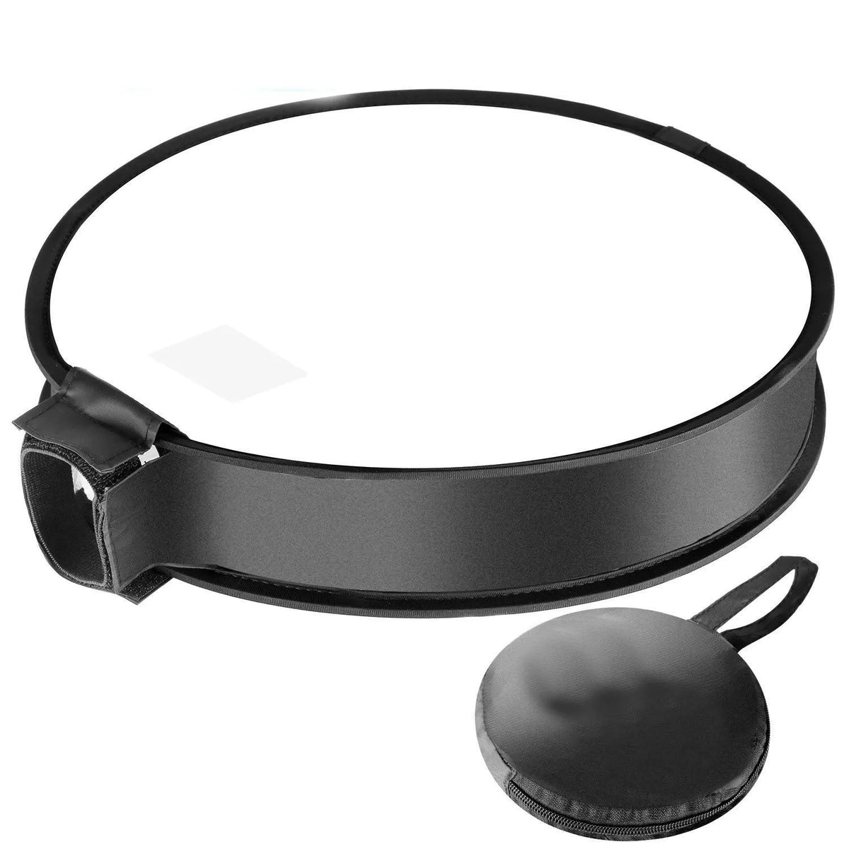 On-camera flash ring soft diffuser in 30cm or 40cm size with reflective material and alloy strip construction