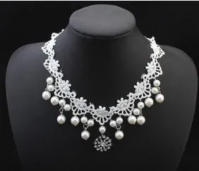 European pearl necklace set for bride wedding accessories high-end cost-effective package