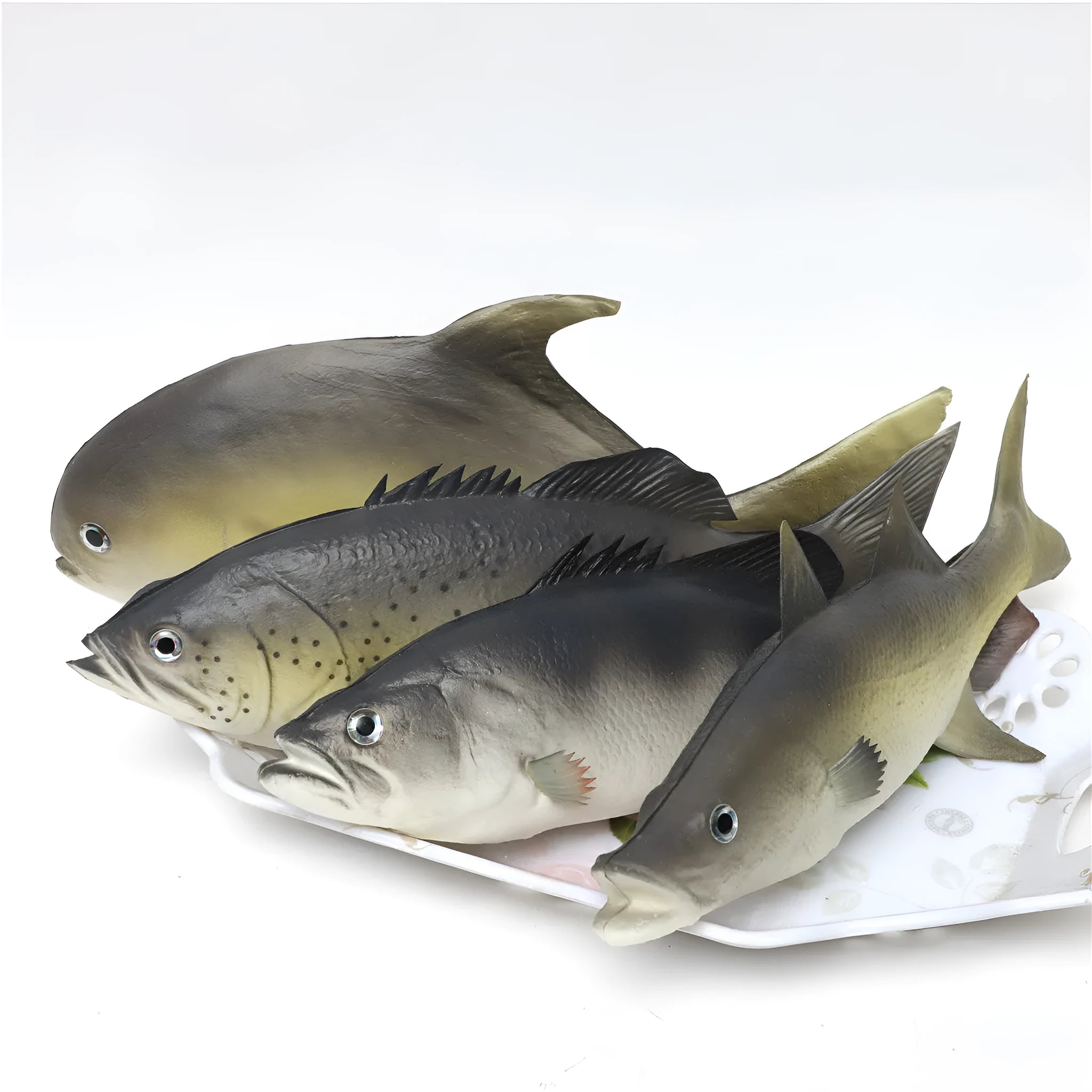 PU simulated fish model ornaments showing yellow-fin tuna and small tuna designs
