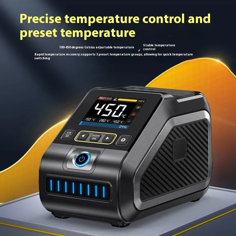 Intelligent constant temperature soldering station with plug-in heating core, 110-250V input, for maintenance and welding
