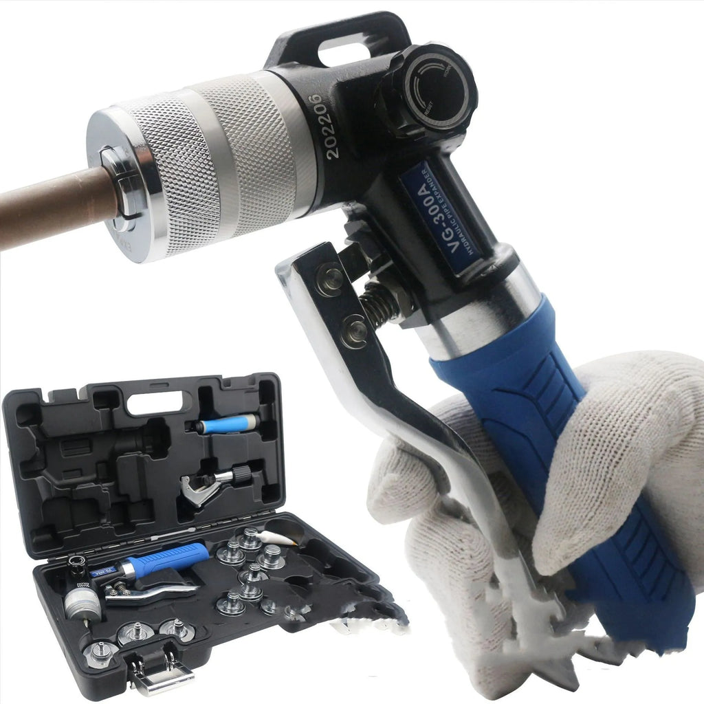 VG-300 style hydraulic tube expansion tool for refrigeration systems made from alloy steel.