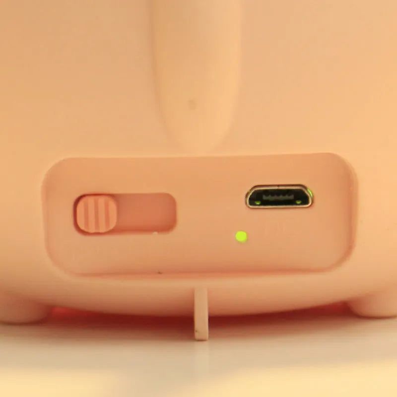 Cartoon deer USB charging folding LED reading lamp with plastic shade on desk