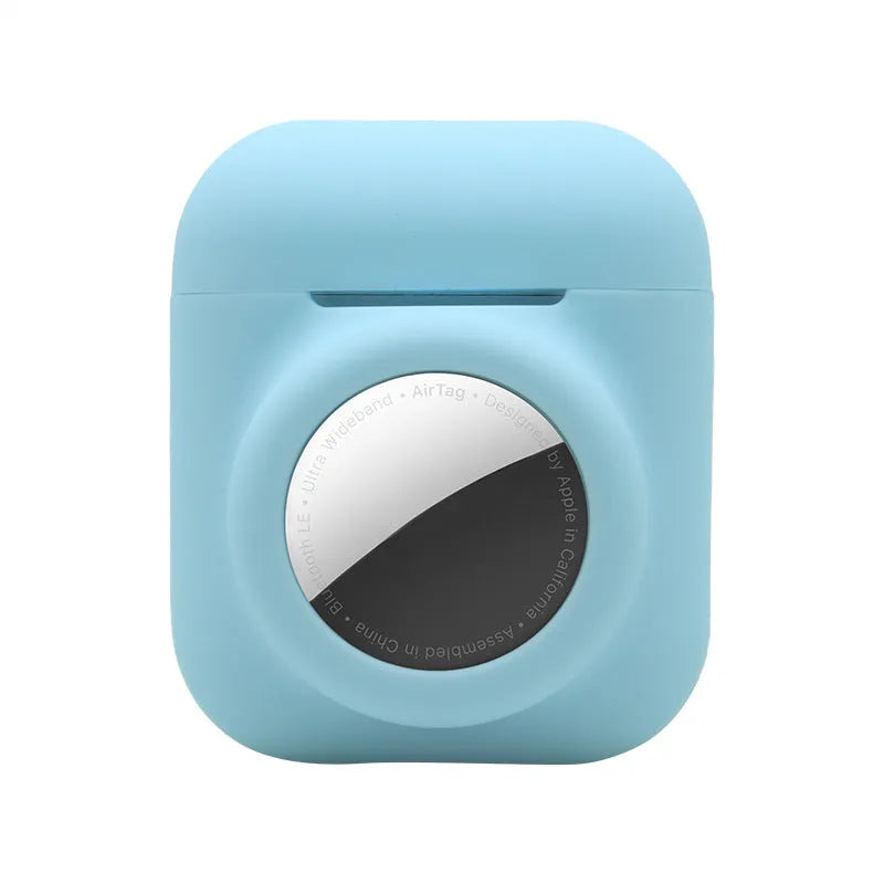 Silicone AirTag protective sleeve with flip cover in various colour options