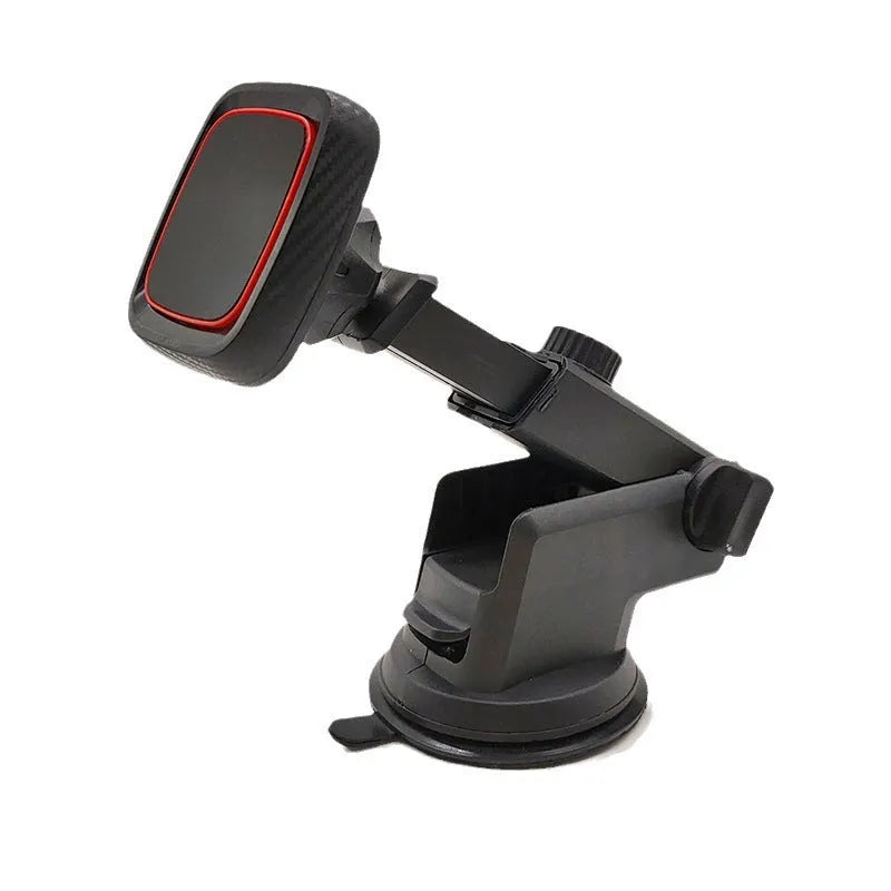 Hose black universal car air vent phone holder with long brush design mounted on vehicle dashboard