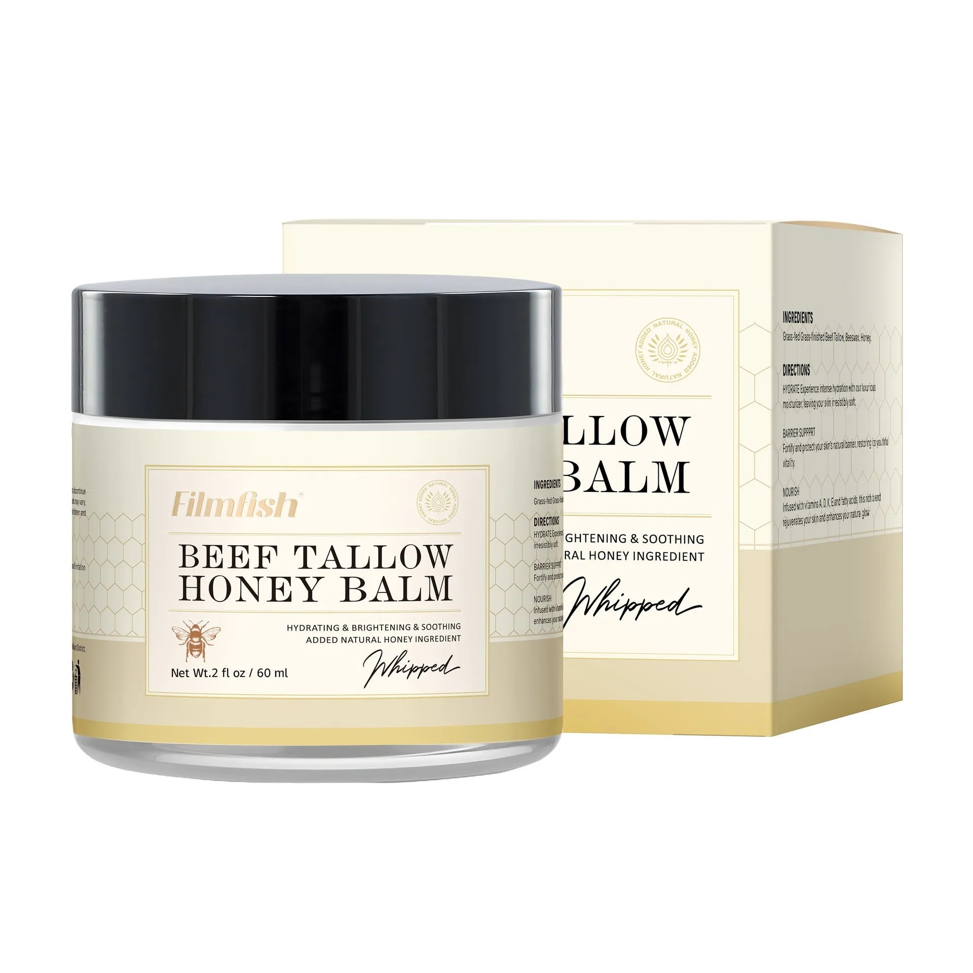 60ml tube of honey moisturiser body cream for nourishing and refreshing skin care.