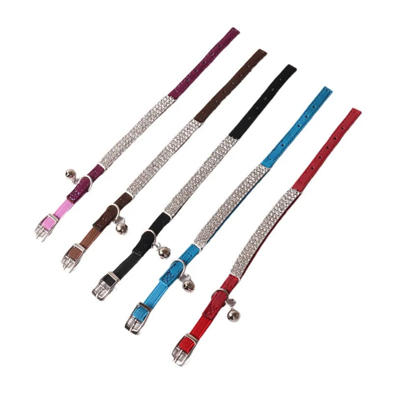 Flannel cat collar with elastic buckle in multiple colour options