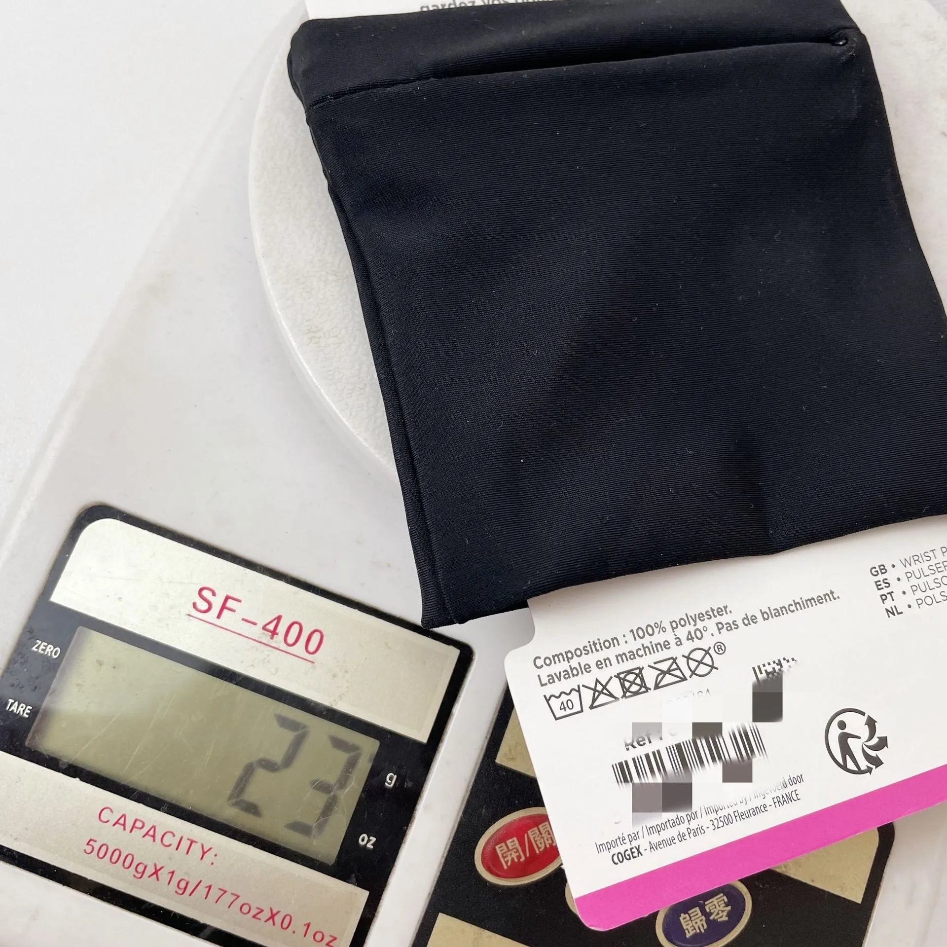 Wrist bag armband sleeve for mobile phone, shown with dimensions 10cm by 10.5cm.