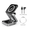 Desktop wireless charging bracket with folding design for Apple Samsung Google Pixel Watch