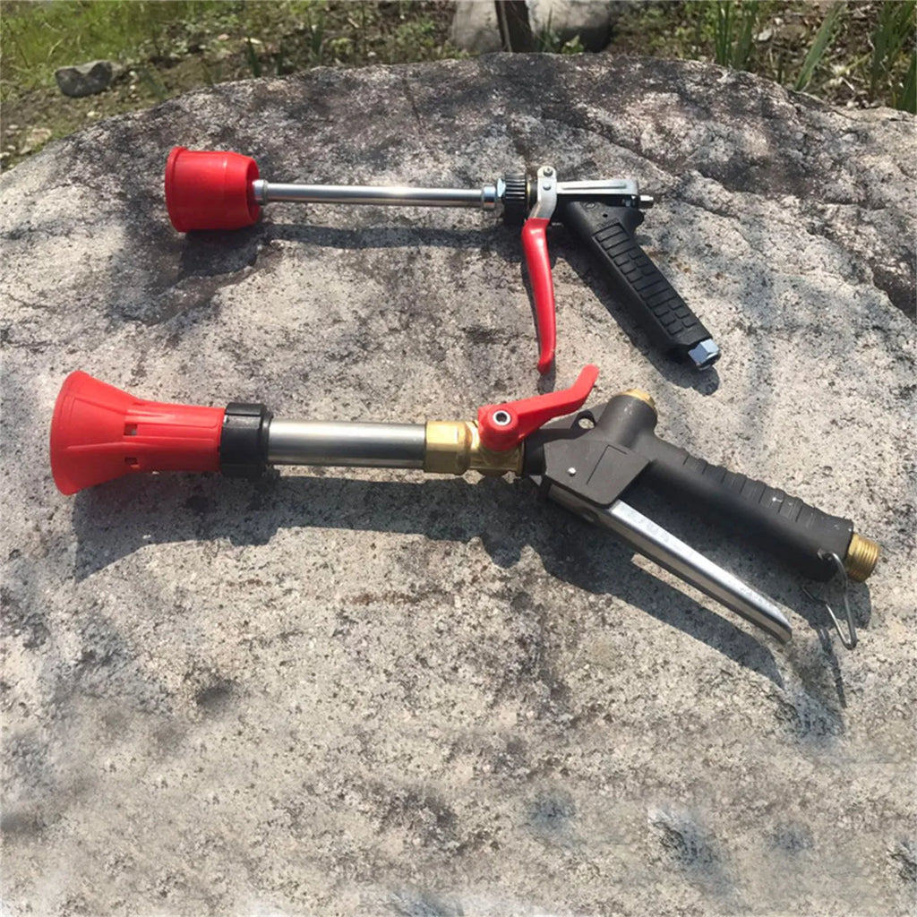 Adjustable high-pressure agricultural spray gun in submachine gun style