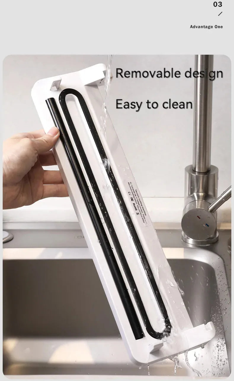 Automatic vacuum sealing machine with compact design for household food preservation