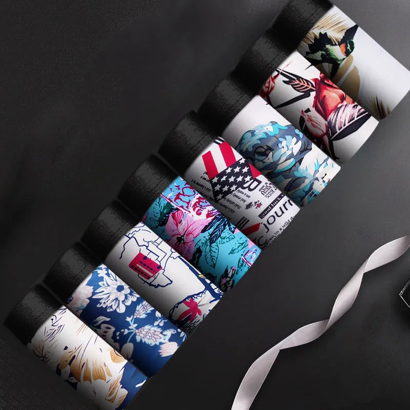 Men's personalised ice silk boxers with shaping functions in multiple colours and sizes