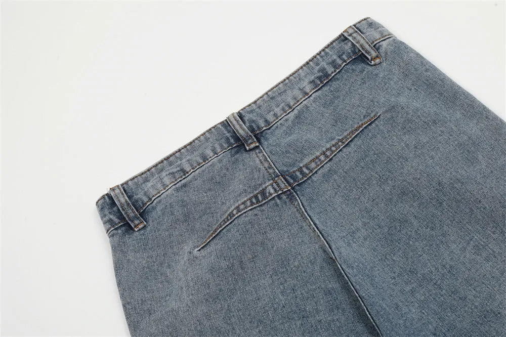 Men's blue cotton denim reverse wear jeans with mid-waist cut, size range S to XXL