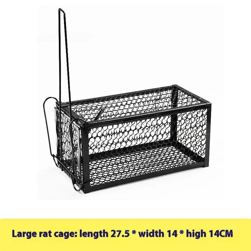 Automatic mouse trap cage for indoor rodent control in plastic construction