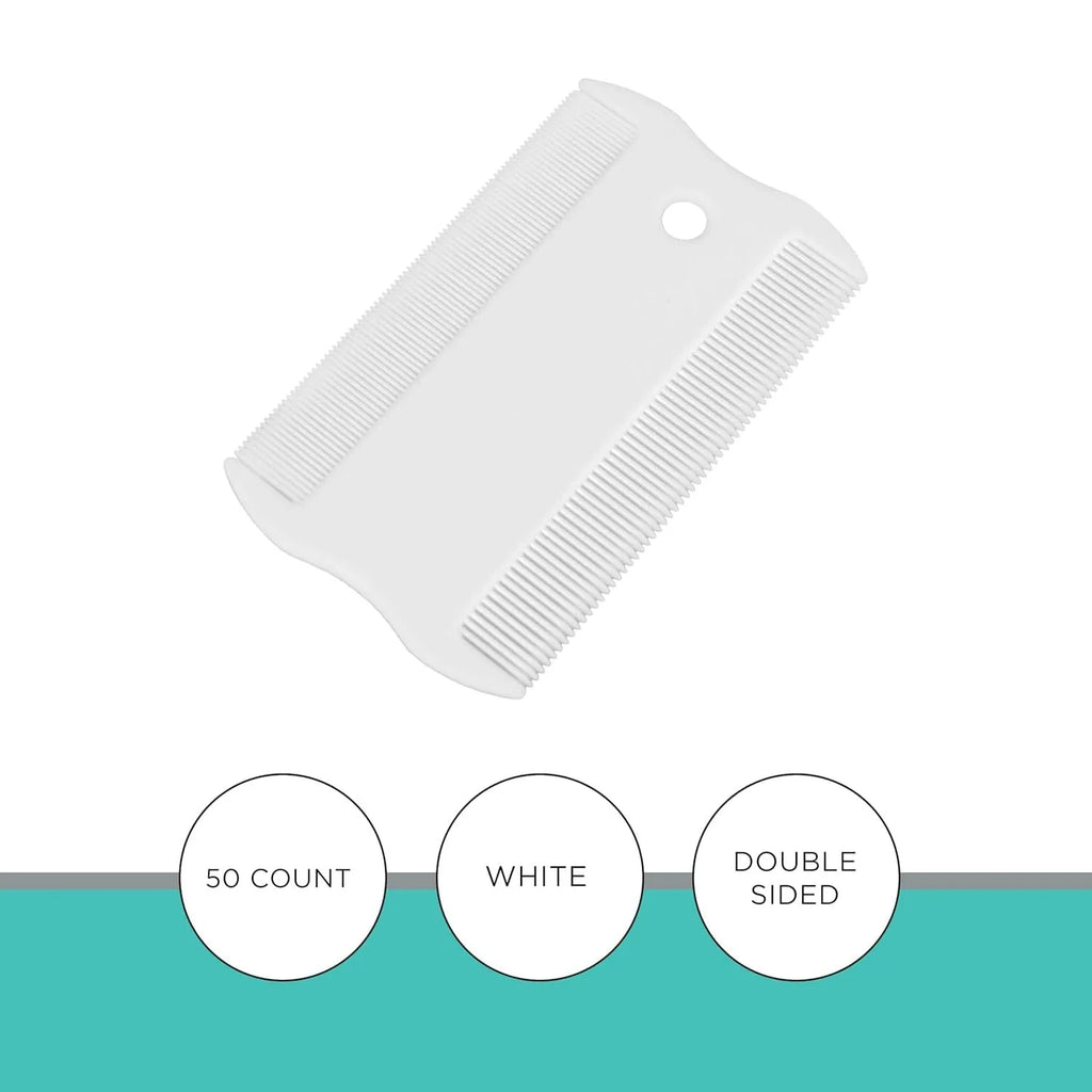 Double-sided plastic flea comb for pets with dense teeth and compact 0.85x5cm dimensions