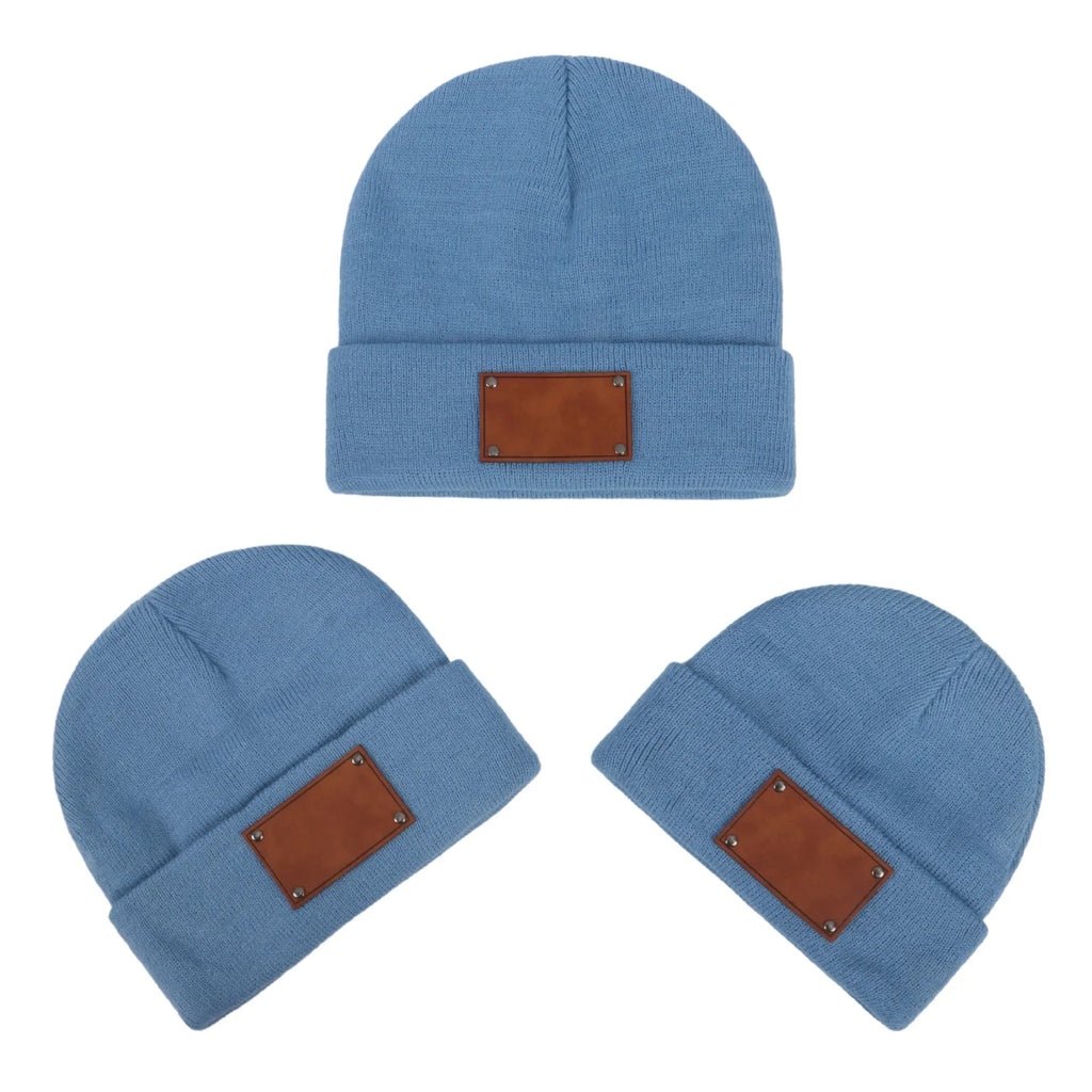 Knitted warm pullover hat in acrylic fibre with dome top and no brim, available in six colours and sizes S, M, L.