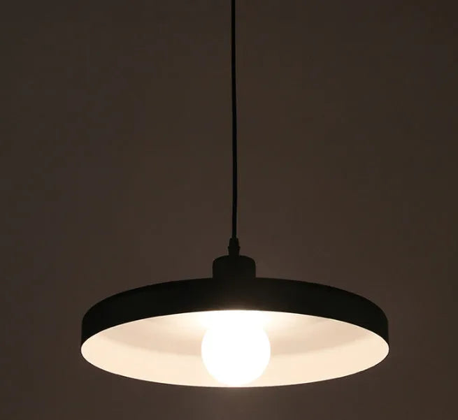 Aluminium alloy coffee shop chandelier in black or white with three diameter size options