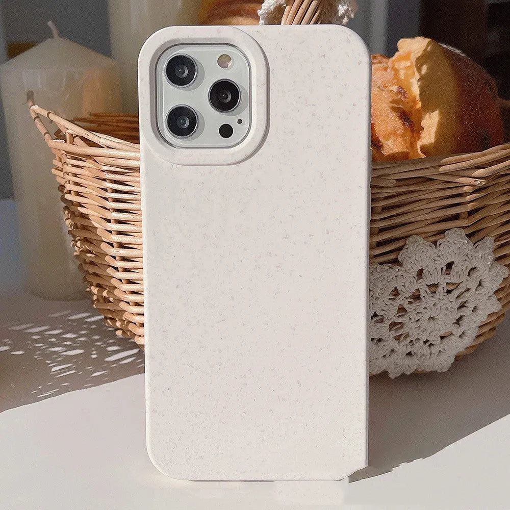 Degradable wheat straw fibre phone case for Apple iPhone models in multiple colours