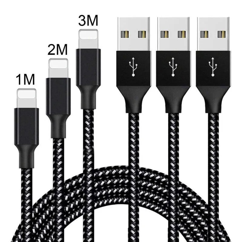 Braided fast-charging Micro USB data cable for Android phones in multiple colours and lengths.