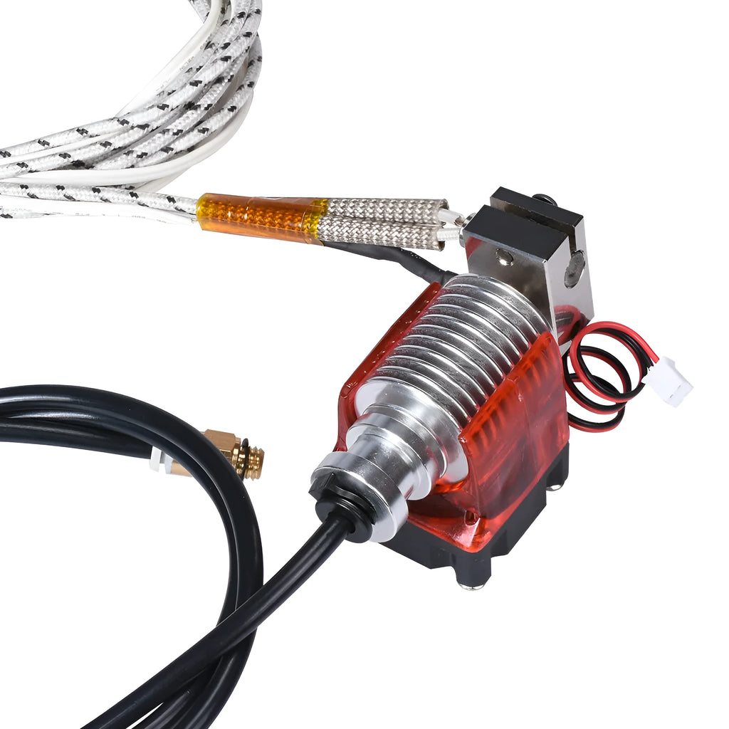 E3DV6 J Head remote extrusion head kit with hardened steel or copper-plated nozzle and all-metal or Teflon throat for 3D printers