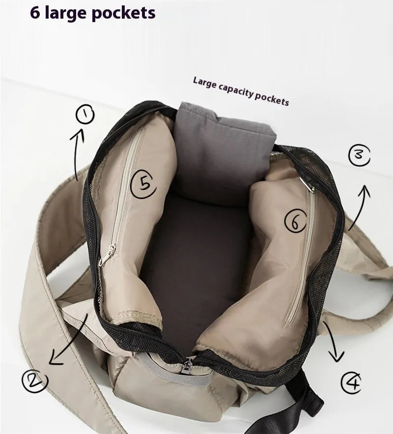 Apricot cloth pet handbag for dogs, medium size 41x16x28cm